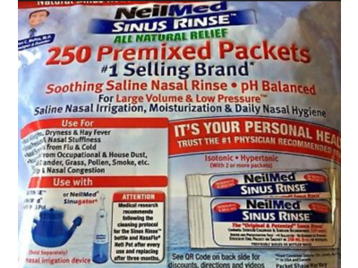 NeilMed Sinus Rinse Premixed Packets, 250 ct