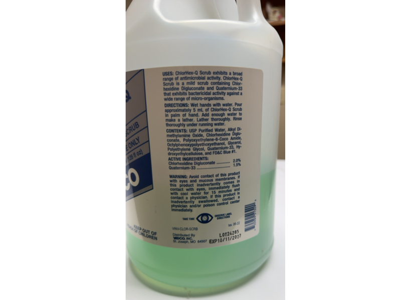 VEDCO ChlorHex-Q Presurgical Hand Scrub, 128 fl oz