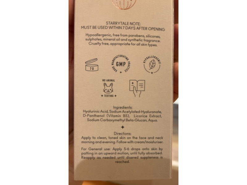 Starrytale Pure Plump HA + Lifting Concentrate, N.1 Pure Plump, 1.7 fl oz/50 mL