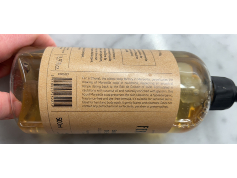 Fer A Cheval Marseille Liquid Soap, 16.9 fl oz/500 mL