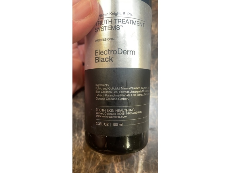 Truth Treatment Systems Electro Derm Black, 3.3 fl oz/100 mL