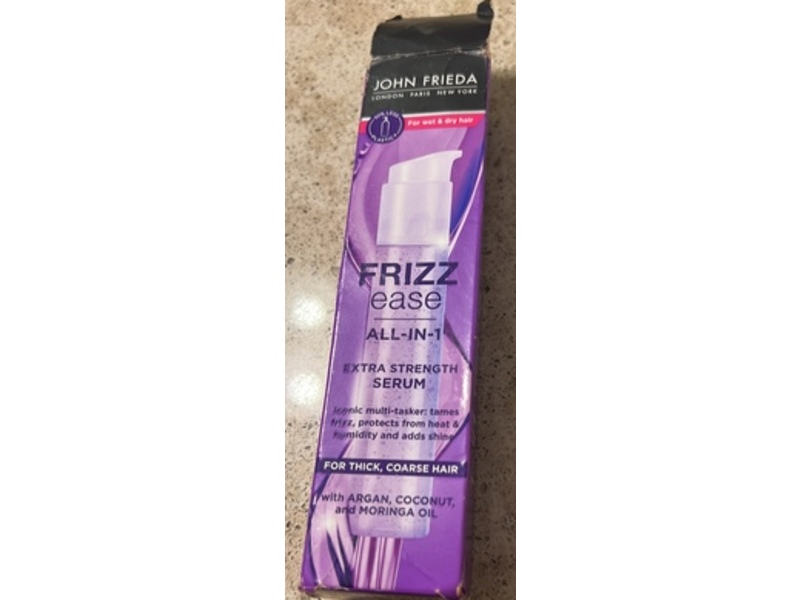 John Frieda Frizz-Ease Extra Strength Hair Serum, Argan, Coconut & moringa Oil, 50 mL