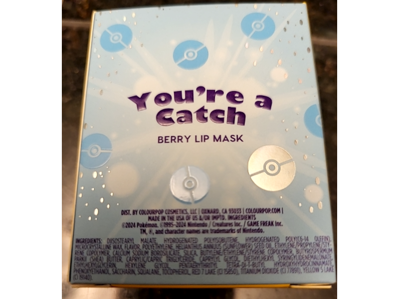 Pokemon x Colourpop Berry Lip Mask, You're a Catch, 0.23 oz/6.5 g