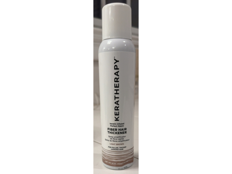 Keratherapy Fiber Hair Thickener Spray, Light Brown, 4 fl oz/140 mL