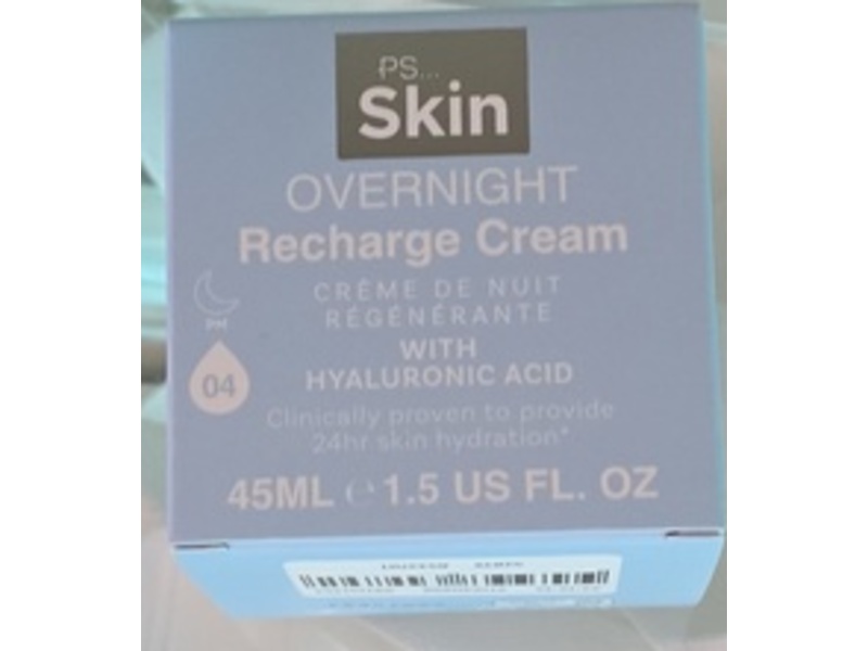 PS... Overnight Recharge Cream, Hyaluronic Acid, 1.5 fl oz/45 mL