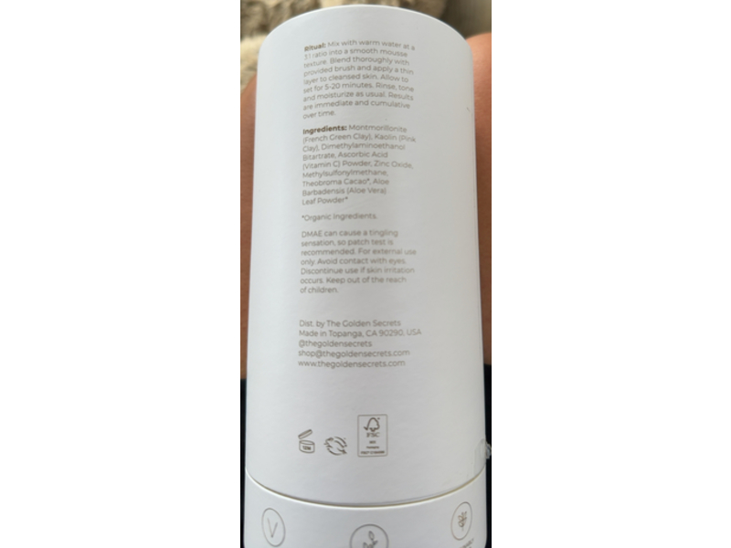 The Golden Secrets Instant Glow Facial Mask, 1 oz/30 g