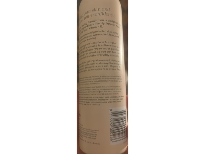 Gem Skin-Loving Deodorant, Santal, Hyaluronic, Vitamin E & Shea Butter, 207 mL