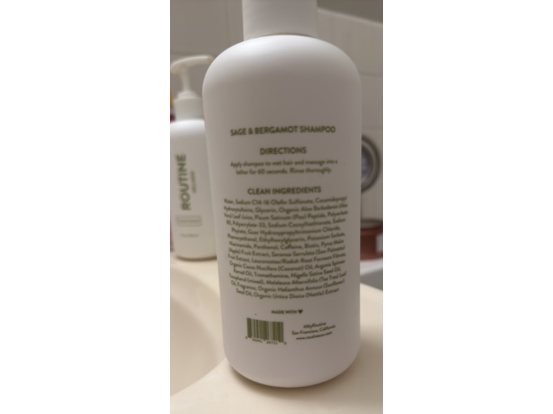 Routine Wellness Shampoo, Sage & Bergamot, 14 oz/414 mL