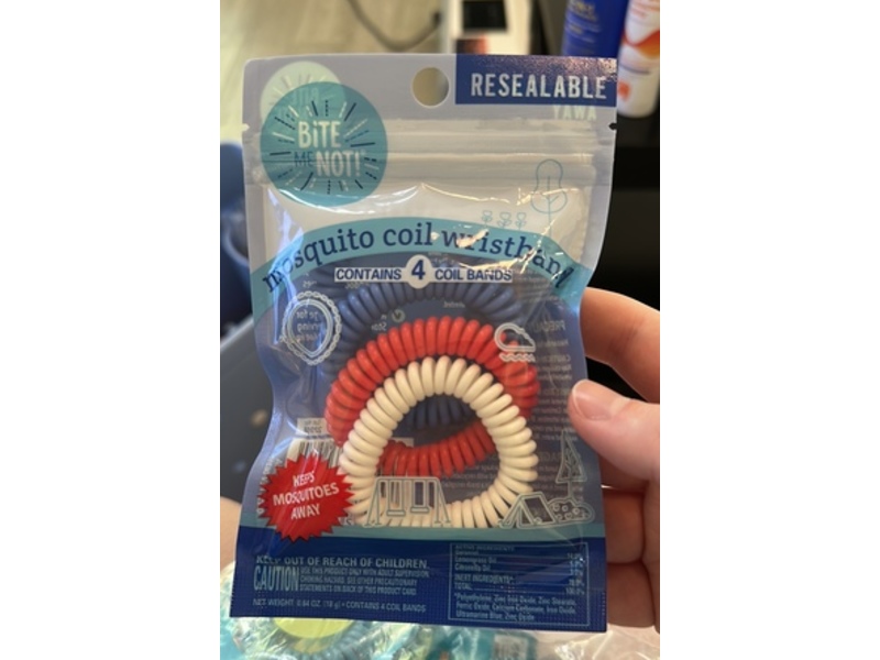 Bite Me Not Mosquito Coil Wristbands, 0.64 oz/18 g, Count 4
