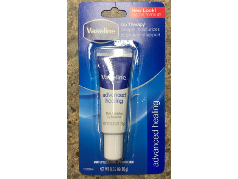 Vaseline Lip Therapy, White Petrolatum, 0.35 oz/10 g