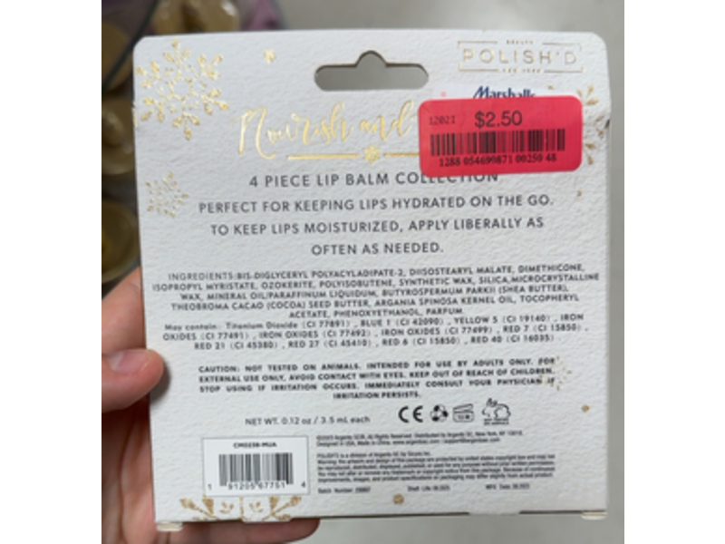 Polish'D Nourish & Shine Lip Balm Collection, 4 Piece