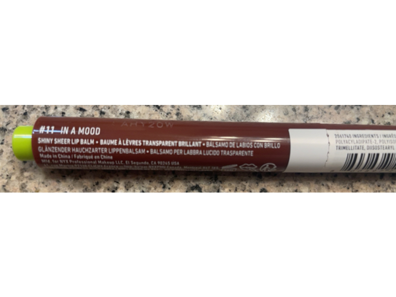 Nyx Professional Slick Click Fat Oil Shiny Lip Balm, 11 In A Mood, 0.07 oz/2 g