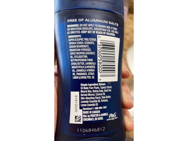 Secret 24 Hr Odor Protection Deodorant, Lavender + Lemon, 2.6 oz/73 g