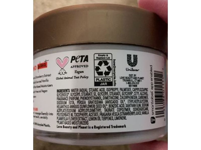 Love Beauty & Planet Beloved Body Cream, Strawberry & Brown Sugar, 10 oz