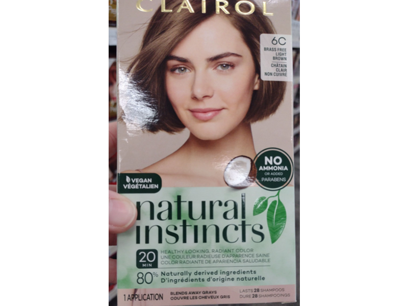 Clairol Natural Instincts Color Set, 6C Brass Light Brown
