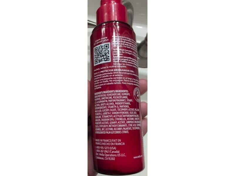Wella Ultimate Repair Step 4 5-In-1 Protective Leave-In, Aha & Omega-9, 3.2 fl oz/95 mL