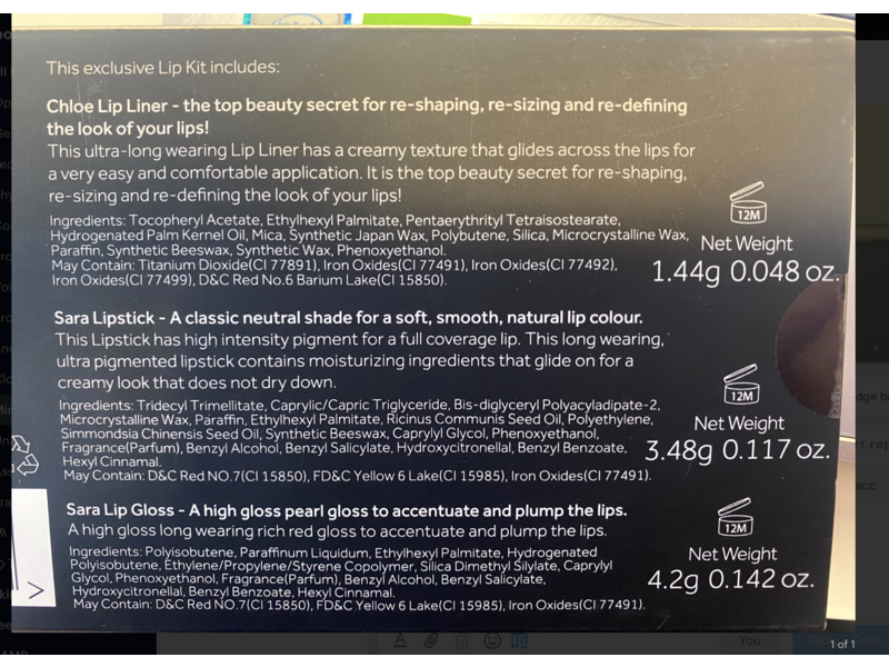 AYU Cosmetics Chloe Lip Kit