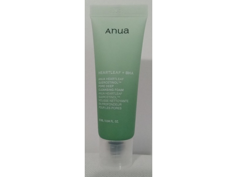 Anua Cleansing Foam, Heartleaf + BHA, 0.84 fl oz/25 mL