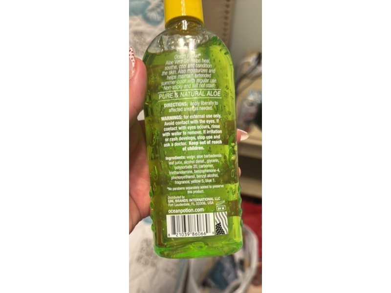 Ocean Potion Sun Care After Sun Gel, Aloe, 8.5 oz/243 g