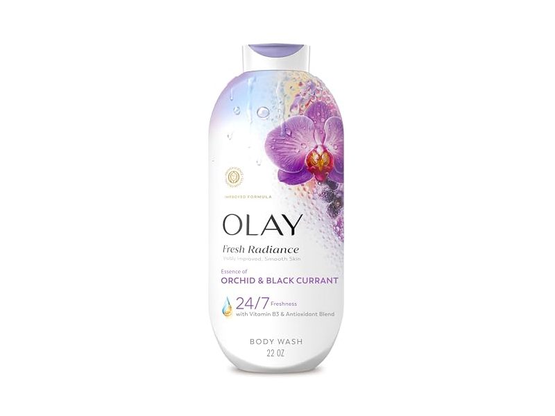 Olay Fresh Radiance Body Wash, Orchid & Black Currant, 22 fl oz/650 mL
