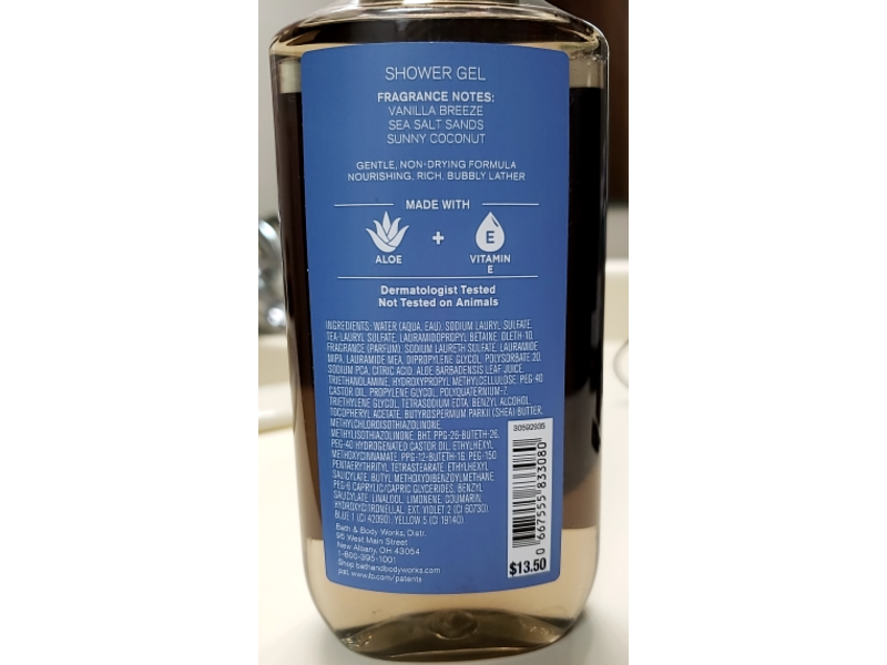 Bath & Body Works Shower Gel, Summertime Surf, 10 fl oz/295 mL