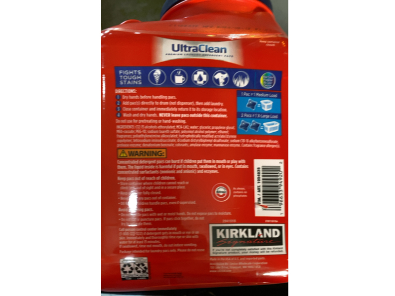 Costco Kirkland Signature Ultra Clean Premium Laundry Detergent Pacs, Fresh Scent, 107.2 oz/3.04 kg, 152 Count