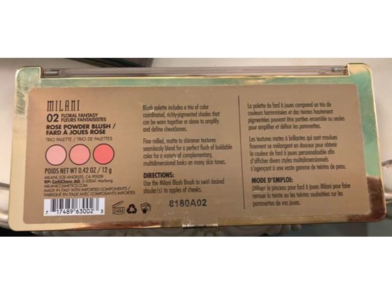 Milani Rose Powder Blush, 02 Floral Fantasy, 0.42 oz/12 g