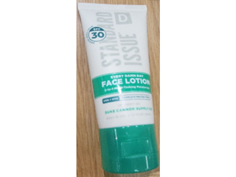 Duke Cannon Supply Co. Standard Issue Every Damn Day Face Lotion, 1.7 fl oz/50 mL