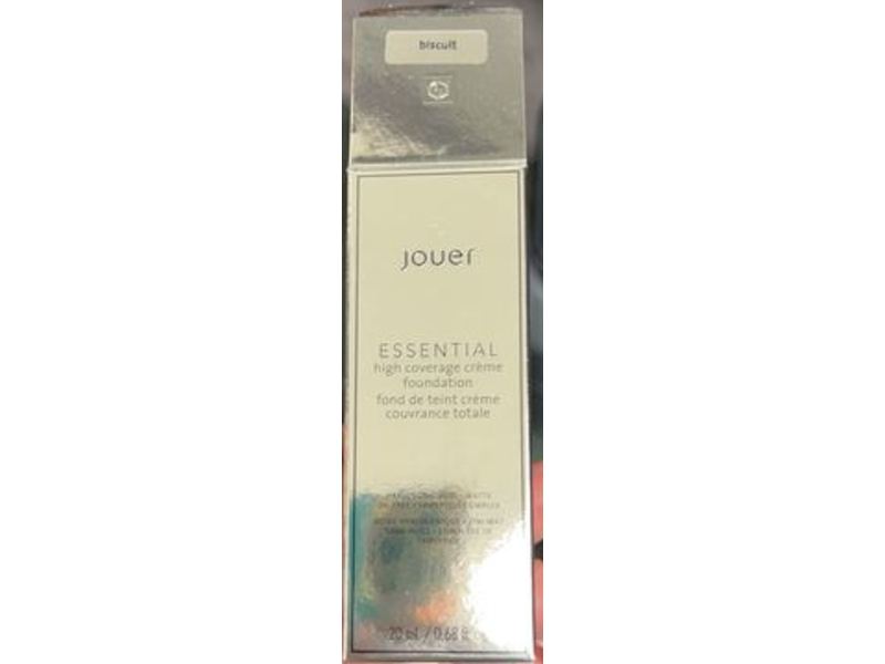 Jouer Essential High Coverage Creme Foundation, Biscuit, 0.68 fl oz/20 mL