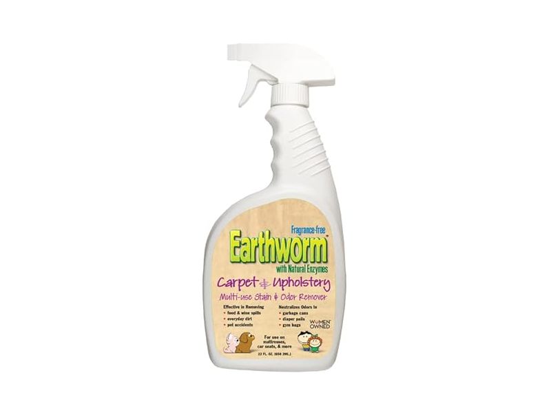 Earthworm Carpet & Upholstery Cleaner Spot & Stain Remover, 22 fl oz/650 mL, Pack Of 6
