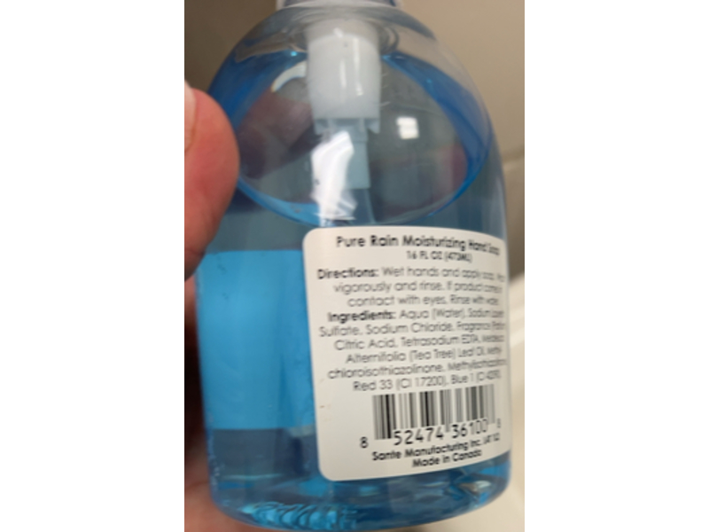 Spa Soap Pure Rain Moisturizing Liquid Soap, 16 fl oz/473 mL