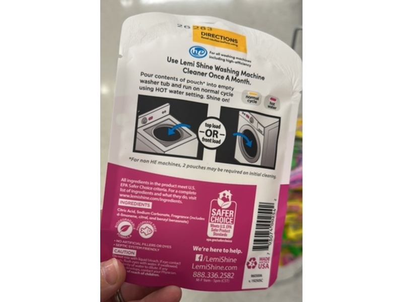 Lemi Shine Washing Machine Cleaner, 1.76 oz/50 g