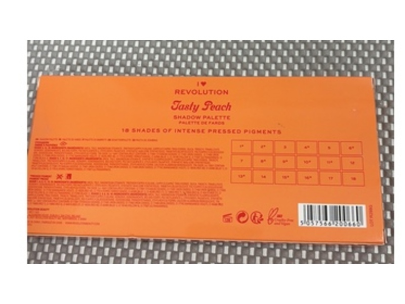 I Heart Revolution Shadow Palette, Tasty Peach, 0.77 oz/22 g