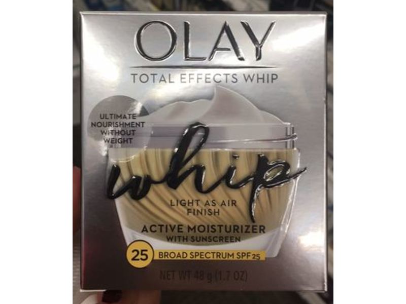 Olay Total Effects Whip Active Moisturizer Sunscreen, SPF 25, 1.7 oz/48 g