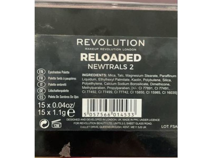 Revolution Re-Loaded Newtrals 2 Eyeshadow Palette, 0.04 oz/1.1 g