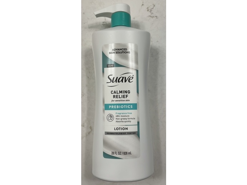 Suave Calming Relief Lotion, Prebiotics, 28 fl oz/828 mL