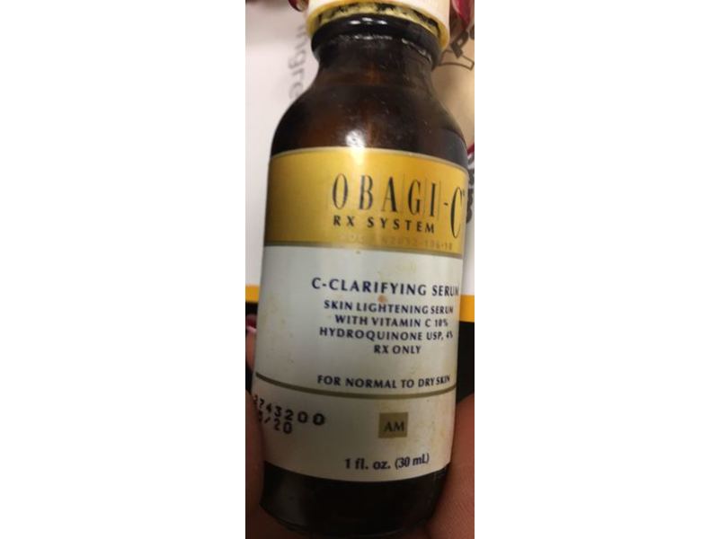 Obagi-C Rx System C-Clarifying Skin Lightening Serum, Vitamin C & Hydroquinone, 1 fl oz/30 mL