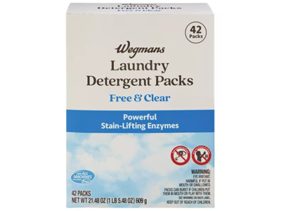 Wegmans Laundry Detergent Packs, Ocean Breeze, 21.48 fl oz/ 609 g, 42 Count