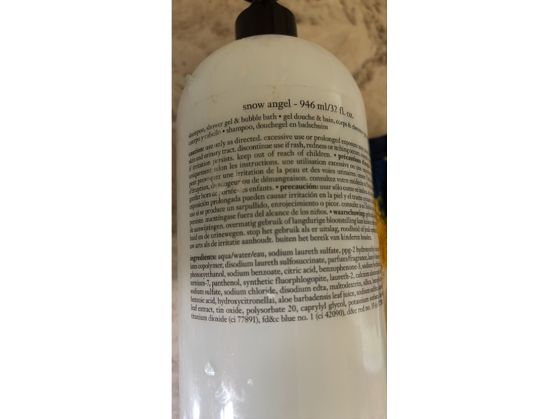 Philosophy Shampoo, Shower Gel & Bubble Bath, Snow Angel, 32 fl oz/946 mL