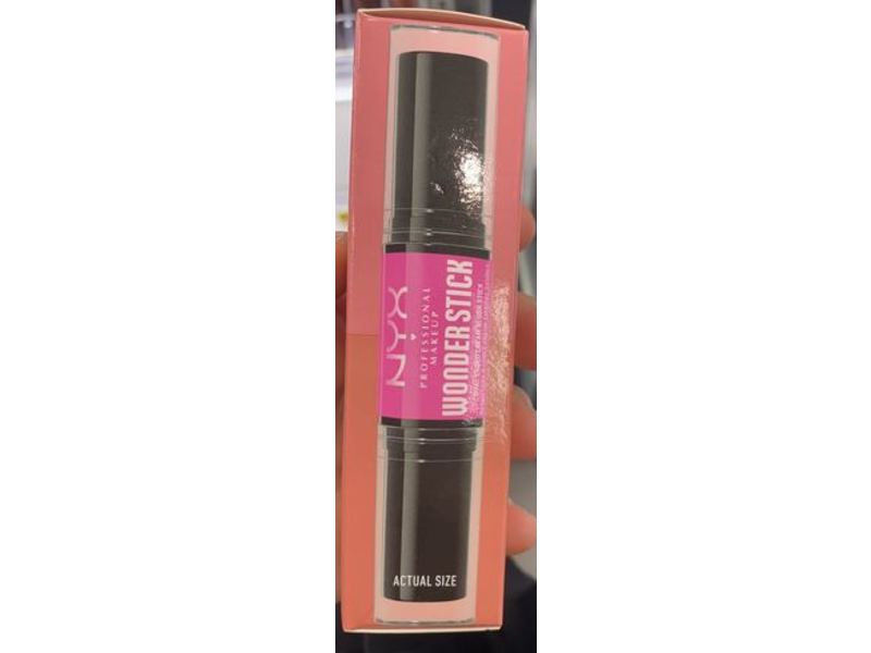 Nyx Professional Makeup Wonder Stick Dual Ended Cream Blush Stick, Light Peach + Baby Pink, 0.28 oz