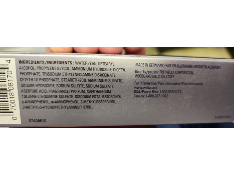 Wella Illumina Color Permanent Hair Color, 10/93 Lightest Cendre Gold Blonde, 2 oz/57 g