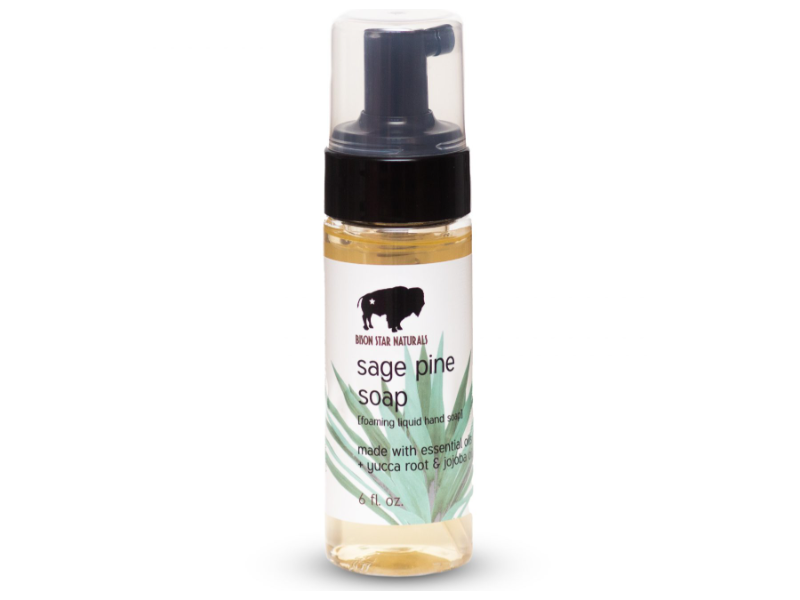 Bison Star Naturals Foaming Liquid Hand Soap, Sage Pine, 6 fl oz/180 mL