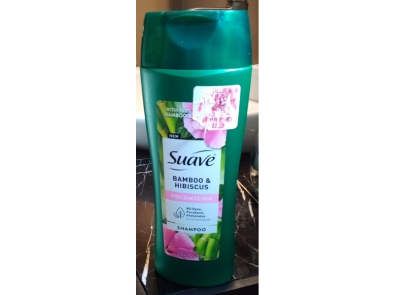 Suave Volumizing Shampoo, Bamboo & Hibiscus, 12.6 fl oz/373 mL