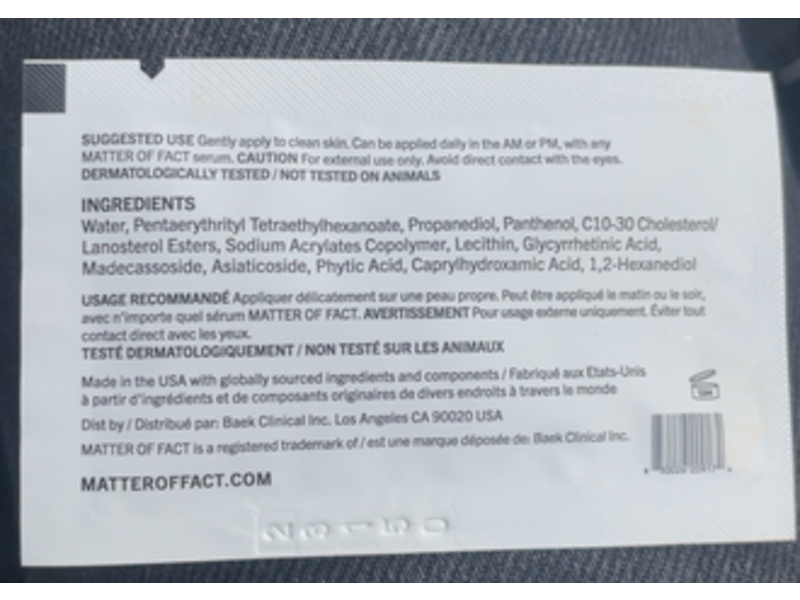 Matter Of fact Minimalist Hydrating Moisturizer, 0.1 fl oz/3 mL