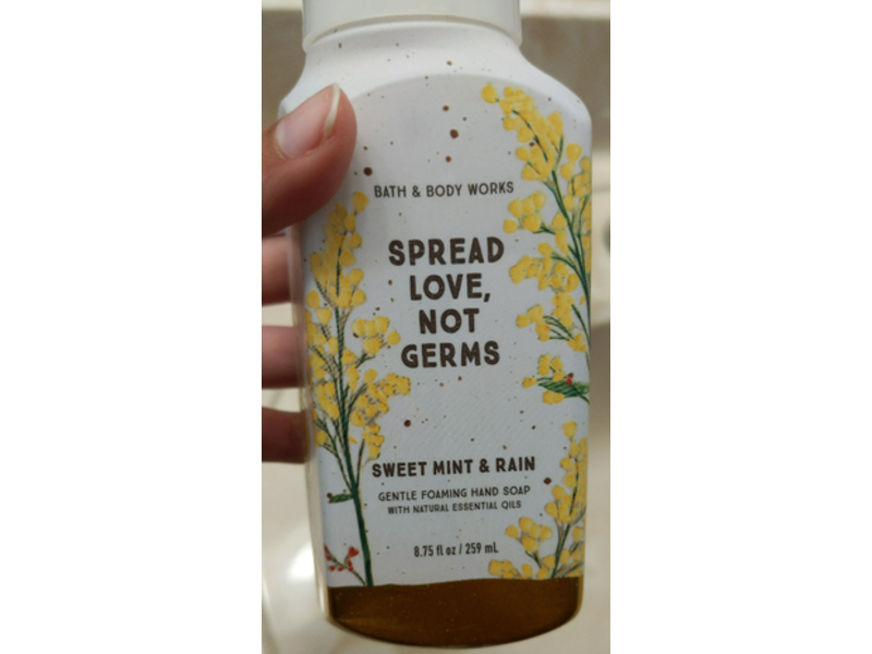 Bath & Body Works Gentle Foaming Hand Soap, Sweet Mint & Rain, 8.75 fl oz/259 mL
