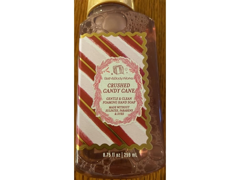Bath & Body Works Gentle & Clean Foaming Hand Soap, Crushed Candy Cane, 8.75 fl oz/ 259 mL, Pack Of 2
