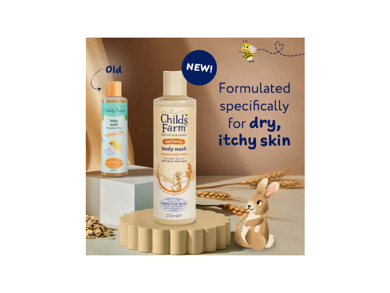 Childs Farm OatDerma Baby Wash, Fragrance-Free, 8.4 fl oz