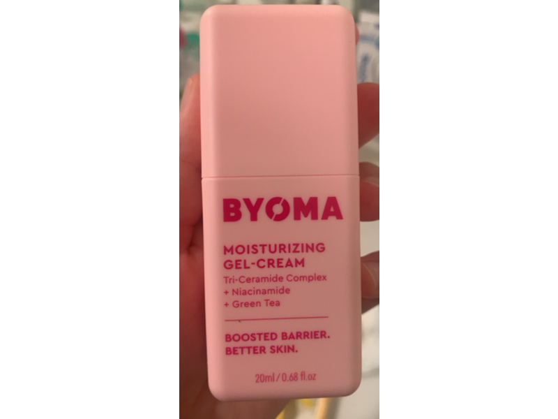 Byoma Moisturizing Gel-Cream, Tri-Ceramide Complex + Niacinamide + Green Tea, 0.68 fl oz/20 mL