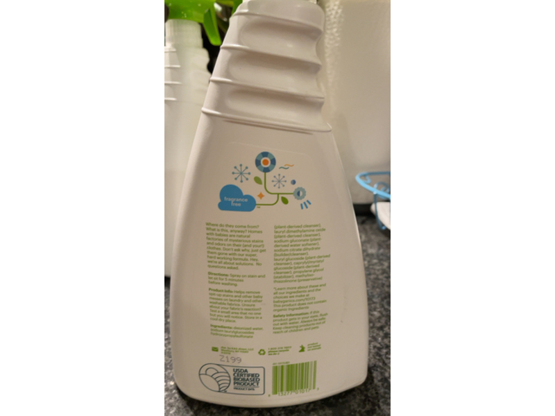 Babyganics Stain Stain & Odor Remover, 32 fl oz/946 mL, Pack Of 3