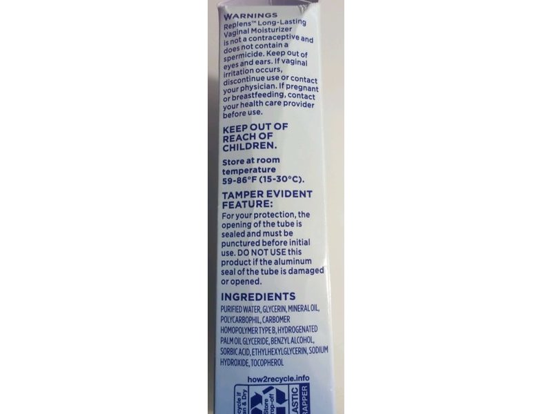 Replens Long-Lasting Personal Lubricant Vaginal Moisturizer, 1.23 oz/35 g